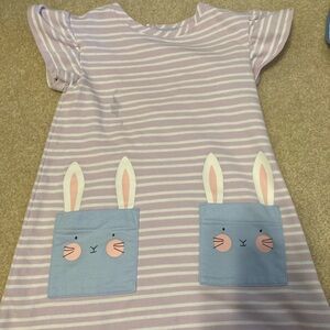 Cat & Jack Lavender and White Striped Dress